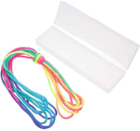 CLISPEED Finger String Game for Rainbow-colored Cat Cradle Strings with Portable Plastic Box Hand Exercising for Outdoor Play and Educational Fun Safe and Finger Traps