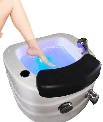 DHMYYXGS Spa pour Pieds,Appareil Massage pour Pieds,Baignoire Spa Portable, Bain Pieds avec Lampe Colorée Chauffante Et Pompe Vidange Automatique,Grande Baignoire Trempage pour Pieds A