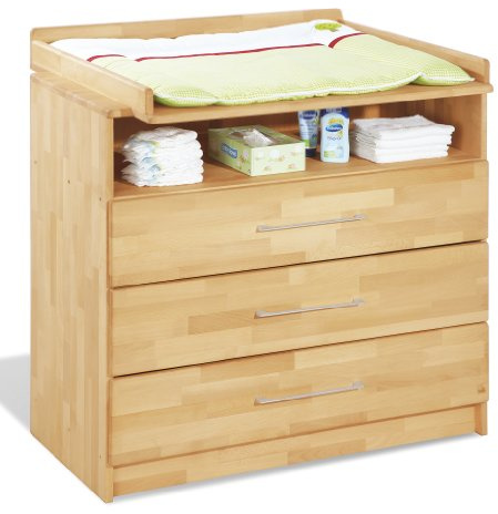 Wickelkommode Natura breit massiv Buche