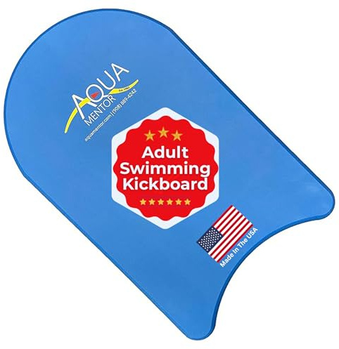 Aquamentor Swim Kickboard (Blue, Adult (12x20x1.5))