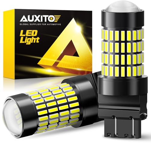 AUXITO 3157 LED Bulbs Reverse Lights, Super Bright 3056 3156 3057 4157 LED Bulbs with Projector for Reverse Back Up Lights Tail Brake Signal Parking License Plate Lights, 6000K White