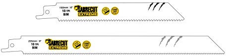 2 x SabreCut SCRSK2HF 150mm 225mm 10 TPI S922HF S1122HF Fast Wood and Metal Cutting Reciprocating Sabre Saw Blades