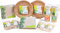 HEKU Be Green - Set di 210 pezzi bio usa e getta, certificato FSC, 100% biodegradabile, con piatti, posate, tovaglioli, bicchieri di carta, ideale per eventi e feste