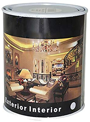 H HANSEL HOME Pintura Esmalte al Disolvente para Madera y Metal, Pintura Alquidica de Rápido Secado para Superfícies Interiores y Exteriores(Blanco Brillo, 375 ML)