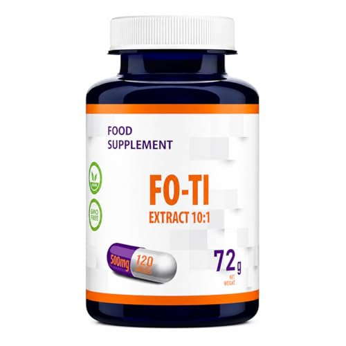 Hepatica Fo-Ti-Wurzel (He Shou Wu) 5.000 mg Äquivalent | 500 mg 10:1 Polygonum-Multiflorum-Extrakt | 120 vegane Kapseln | Polygonum multiflorum | GMP & Laborgeprüft