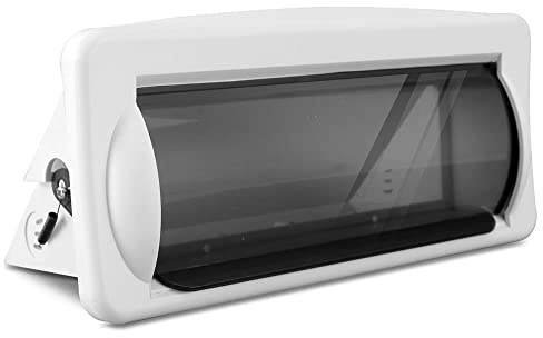 1 Stereo Container kompatibel mit Pyle PLMRCW2 1 din Marine wasserdicht und Wasser und sonnenbeständig weiß für Bootspool, 1 Stück