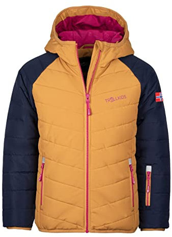 Trollkids Girls Myrkdalen Snow Jacket 176, Navy/Bronze