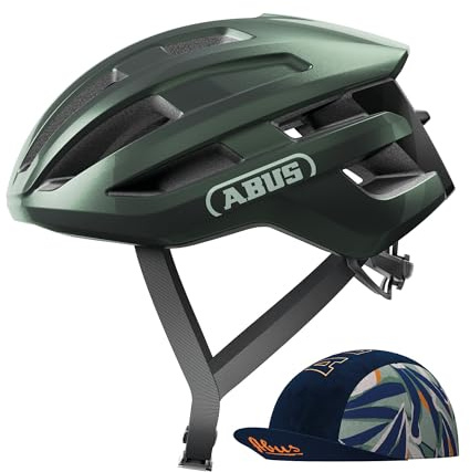 ABUS Rennradhelm PowerDome ACE - mit ABUS Race Cap - leichter Fahrradhelm mit cleverem Belüftungssystem - Made in Italy - für Damen und Herren - Grün, Größe S