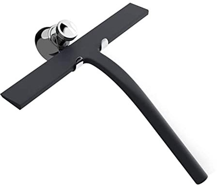 Window Squeegee Silicone Shower Window Wiper with Stainless Steel Suction Cup Hooks Window Wiper for Bathroom