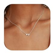 Chriscoco Kette mit Buchstabe 𝐒𝐢𝐥𝐛𝐞𝐫 𝟗𝟐𝟓 Halskette mit Buchstaben Gold/Silber Kette Damen Hypoallergene Herzkette Anfangsbuchstaben Silberkette damen - Mit Schmuckschatulle