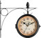 QOTSTEOS Orologio da parete a doppio lato, orologio da parete retrò, orologio vintage al quarzo a campana su entrambi i lati, orologio da appendere per interni ed esterni, giardino, decorazione da