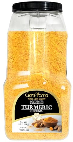 GranAroma Turmeric Powder, 5 lb, Earthy Flavor, Versatile Spice, Curries & Soups