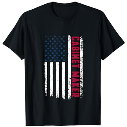 American Flag 4th July USA Patriotic Cabinet Maker T-Shirt
