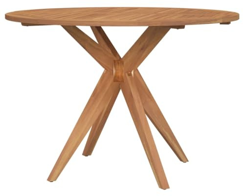 vidaXL Gartentisch Rund Ø110x75 cm Massivholz Akazie