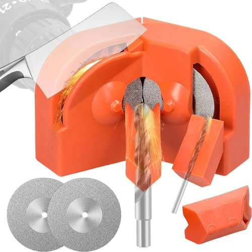 Multipurpose Electric Drill Bits Grinding Sharpener Wear Resistant Diamond Grinding Blade Sharpening Tool Impact Drill Milling Cutter Grinder Universal Portable