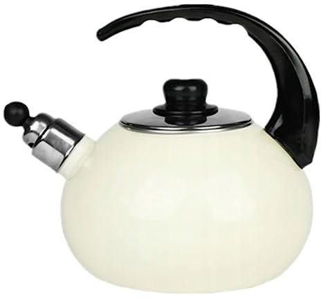 OUYUE Wasserkessel Pfeifkessel Emaille-Pfeife, Teekessel, Gas-Induktionsherd, 2,5 L, Teekanne, Küchenutensilien Flötenkessel Teekessel(W)