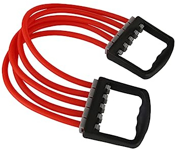 Brustexpander 5 Stück aus Latex und Kunststoff für Männer | Verstellbarer Federtrainer, Tragbar und Leicht, für Büro und Heimtraining Zufällige Farbe