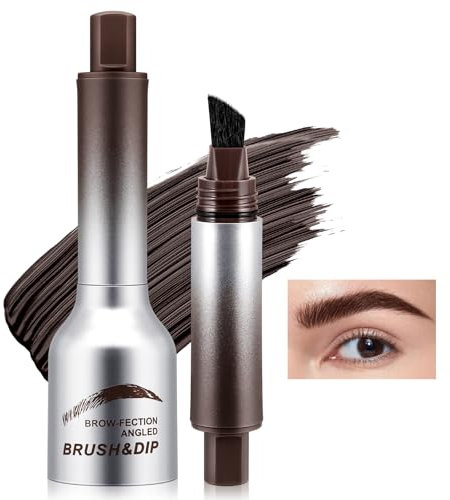 Boobeen Brow Fection Pennello angolato per sopracciglia e pennello da immersione, pennello liquido per sopracciglia, matita per sopracciglia per principianti, per creare sopracciglia realistiche