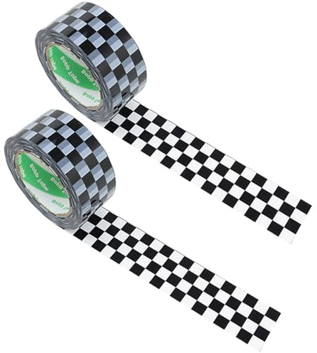2 Rollen Paketklebeband, Paketband bedruckt mit schwarzen und weißen Punkten, bewegliches Klebeband für Karton, Versandkarton, DIY Box Dekoration (100m pro Rolle)