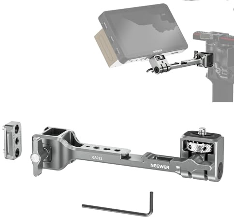 NEEWER NATO Monitor Mount for RS Gimbal, 360° Rotatable Field Monitor Holder with NATO Clamp Cold Shoe 1/4 Threads Compatible with DJI RS5 RS4 RS4PRO RS3 RS3PRO RS2 RSC2 RoninS RoninSC, GA021