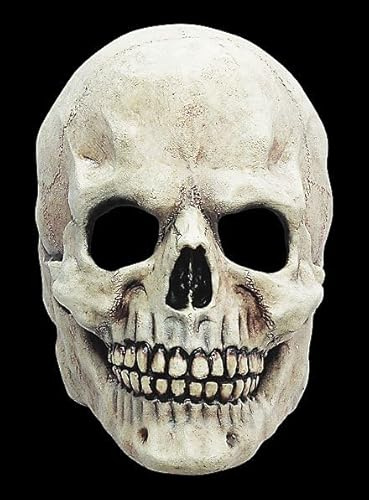 Totenkopf - Maske des Grauens aus Latex - Erwachsenen Horror Halloween Kostüm Vollmaske - ideal auch für Karneval, Motto- & Grusel-Party