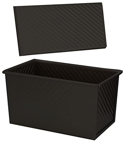 YIGZYCN Teglia Rettangolare con Coperchio Teglia Ondulata Antiaderente Stampo per Pane Tostato Torta per Cottura Forno Durevole