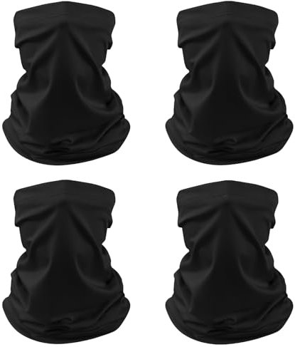 Awumbuk Halstuch Herren & Damen 4er Pack – Multifunktionstuch Unisex Nahtlose Bandanas, Sport & Motorrad | Atmungsaktiv, Winddicht, Sonnenschutz | Outdoor Arbeit Radfahren Laufen