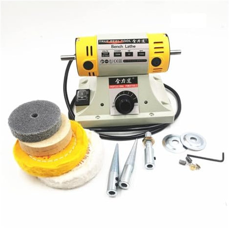 KENBT Lucidatrice da 350 W for la Lavorazione del Legno Fai-da-Te JadeJewelry Rettificatrice for Motore for tornio da banco Dentale,Strumenti Professionali(220 Standard)