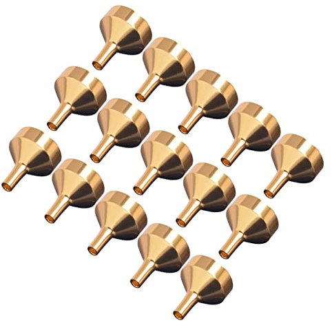 CIYODO 15piezas Mini Embudo Metalico Para Dispensar Liquidos Rellenar Botellas De Perfume y Embudo Cuidado El Hogar