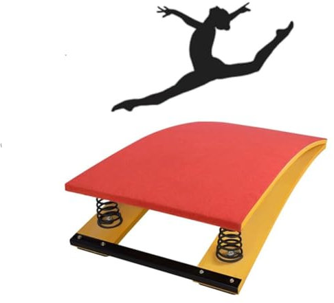 MegLob 2 Springs Gymnastics Vault Springboard, Hard Wood Gymnastics Springboard for Kids, Portable Small Vault Training Spring Board, Somersault Springboard, Teens Sport Equipment