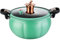 Mini olla a presión, olla de calabaza 8L, de presión de calefacción rápida con manijas de cerradura, serie antiadherente con tapa para gas, inducción, estufas eléctricas, verde
