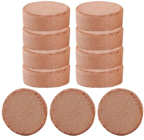 Toyvian 60pezzi Terriccio Espandibile Cocco Compresso per Piante da Interno Terriccio per Cactus Succulente e Vasi Ritenzione Idrica e permeabilità