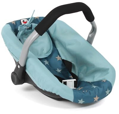 Bayer Chic 2000 - Puppen-Autositz für Baby-Puppen, Puppentrage, Puppenzubehör, Sternchen türkis