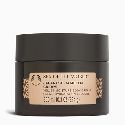 The Body Shop Spa of the World Japanese Camellia Body Cream (1x 300ml), Luxurious Body Moisturiser with Camellia Seed Oil, Velvety Floral Cream for Soft, Supple & Pampered Skin, Vegan