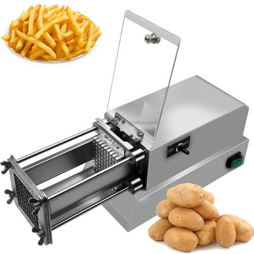 Coupe-frites électrique avec plusieurs lames pour trancher efficacement les légumes dans les restaurants et les maisons