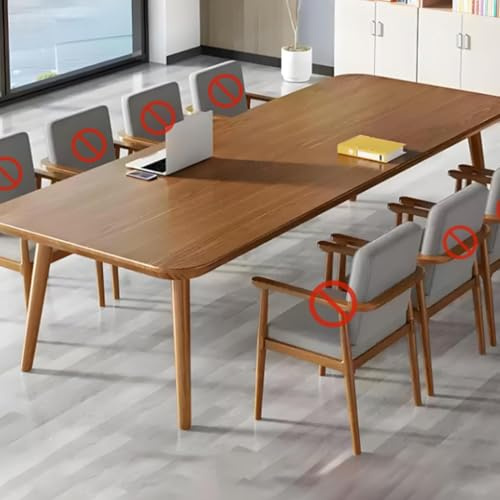 Stort konferensbord för kontor, robust träskrivbord med tjocka ben, seminarium och träningsbord för 4–8 personer, perfekt för hemmakontor och konferensrum (120 x 60 x 75 cm)