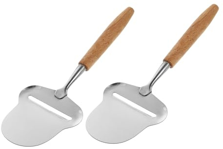 Hemobllo 2 Pièces Râpe à Fromage Inox avec Manche Bois Trancheuse Truffe Lisse Zesteur Citron Outil Polyvalent pour Chocolat et Cuisine