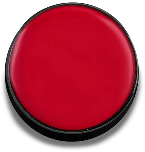 Mehron Make-up Color Cups | Bühne, Foundation, Gesichtsfarbe, Körperfarbe, Halloween Make-up | Greasepaint (14 g) (Red)