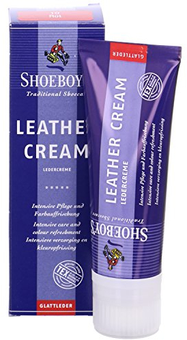 Shoeboys Ledercreme - die Farbaktivierende Ledercreme für alle Farbigen Glattleder (75 ml, Rot)