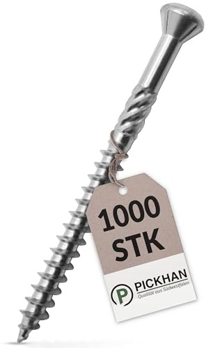 1000 Stk Terrassenschrauben 5 x 60 mm für Terrassenbau Edelstahl rostfrei Holzdielen