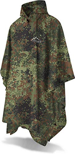 normani OUTDOOR SPORTS Regenponcho mit Kapuze - Wassersäule: 12.000 mm - Regenjacke für Damen und Herren