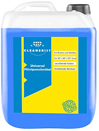Cleanerist | 5L Universal-Waschmittel Vorratspack, 200+ Waschladungen - tiefenreine Sauberkeit, konzentrierte Reinheitsformel, angenehmer Frischeduft, bei 20°C-95°C für Color, Weiß & Dunkel
