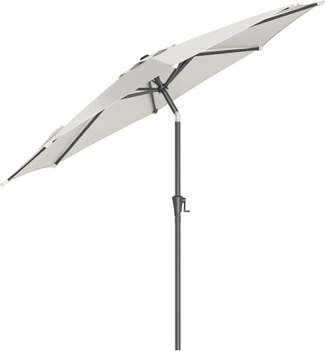 Garden Mile 2m Cream Tilting Parasol Umbrella – Easy Crank, Simple Assembly Patio & Garden Parasol, Perfect Sun Umbrella for Garden and Deck