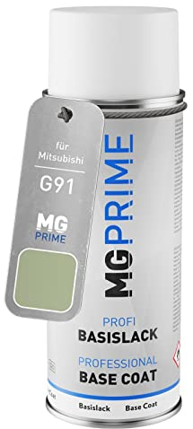 MG PRIME Autolack Spraydose für Mitsubishi G91 Light Yellow Green Metallic/Metropolis Grün Metallic Basislack Sprühdose 400ml