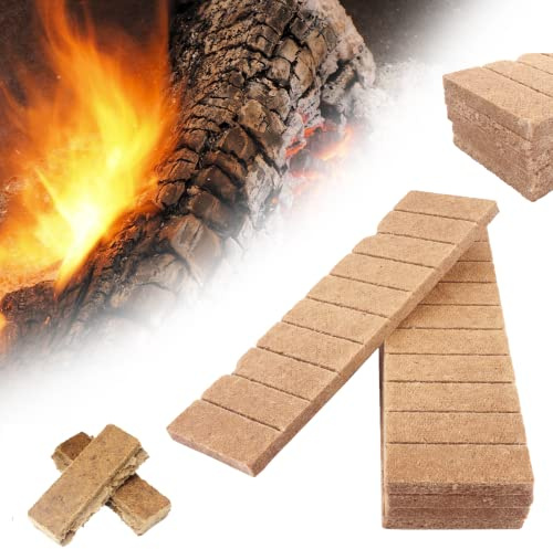 BAUSTER 50 Pezzi di accendifuoco a cubo per Barbecue, accendifuoco a cubo, accendifuoco a Carbone, accendifuoco