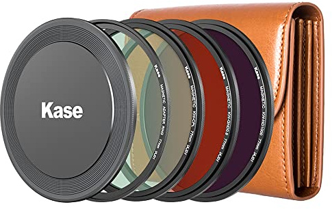 Kase Wolverine Magnetisches ND- und CPL-Filter-Set, 77 mm, inkl. CPL + ND1000 + Soft GND0.9 + Objektivdeckel + Filtertasche, stoßfestes gehärtetes optisches Glas und HD mehrfach beschichteter Filter