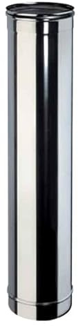 Brico Kit - Elemento lineare 1000 mm mono parete acciaio inox - Diametro: 200mm