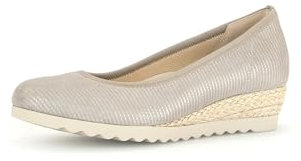 Gabor Damen Keilpumps, Frauen Absatzschuhe,Moderate Mehrweite (G),stöckelschuhe,Businessschuhe,Keilabsatz,Muschel(Jute/musch),40 EU / 6.5 UK