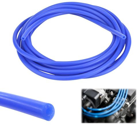 Manguera de Vacío de Silicona para Coche, Manguitos Coche, Manguera de Vacío de Alta Temperatura, Manguera de Silicona de 4 mm, para Refrigerante, Sistemas Turbosysteme, Color Azul