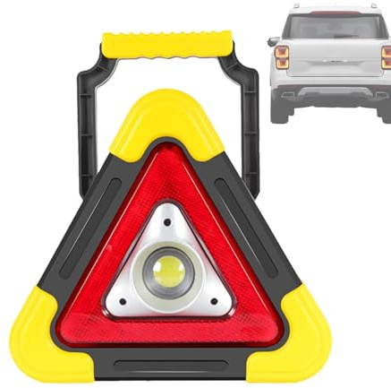 Luce d'avvertimento triangolare, triangolo d'avvertimento a LED,Triangoli di emergenza per auto solari | Triangolo di sicurezza con 4 modalità, lampada da lavoro a LED portatile per camion, veicoli